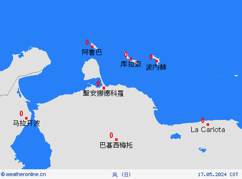 风 荷属安的列斯群岛 南美洲 预报图