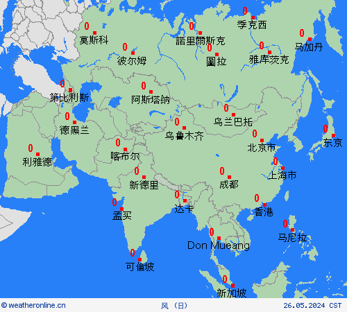 风  亚洲 预报图