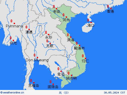 风 越南 亚洲 预报图