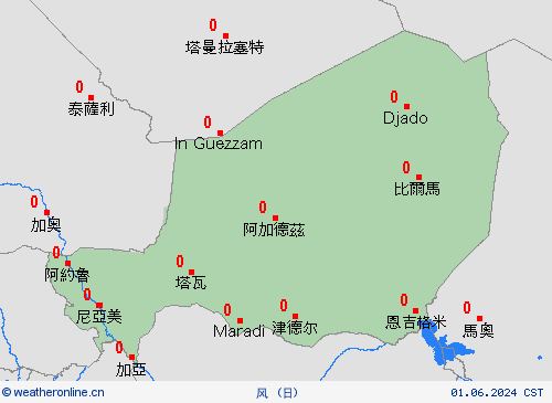 风 尼日尔 非洲 预报图