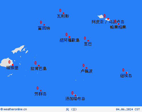 风 东萨摩亚(美) 大洋洲 预报图