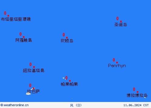 风 吉里巴斯 大洋洲 预报图