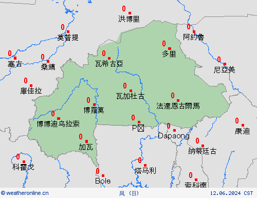 风 布基纳法索 非洲 预报图