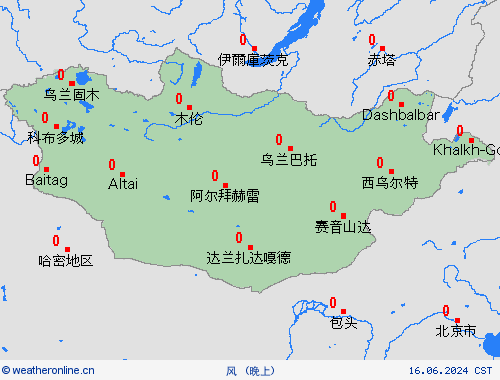 风 蒙古 亚洲 预报图