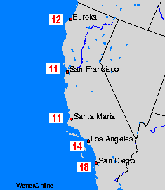 California 水温图