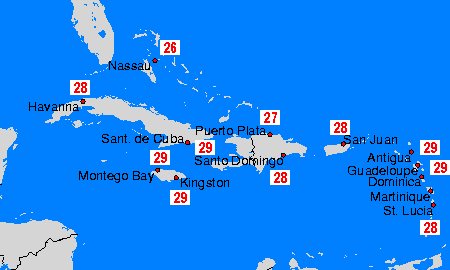 Caribbean 水温图